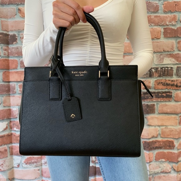 Kate spade Cameron medium satchel black crossbody - Picture 3 of 8